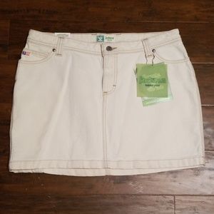 3/$25 Jackson mini skirt denim off white distress look sz 7 or 11